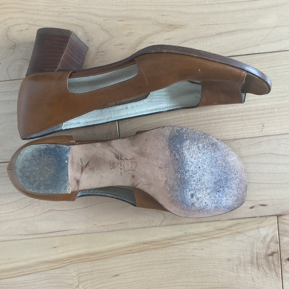 Vintage brown leather Paola Cipriani heels, size 36 - Picture 3 of 5